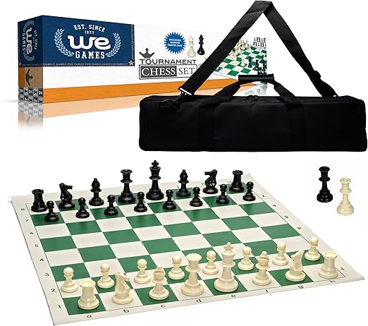 Tournament Chess Set with Canvas Bag - 3 3/4" King
